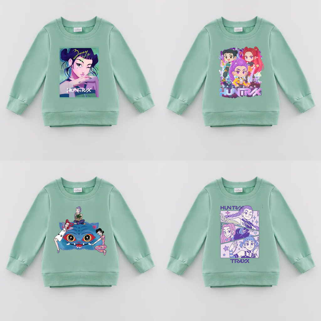 K-Pop Demon Hunters Exclusive Pre-Sale: Crewneck Sweatshirt (mint green)