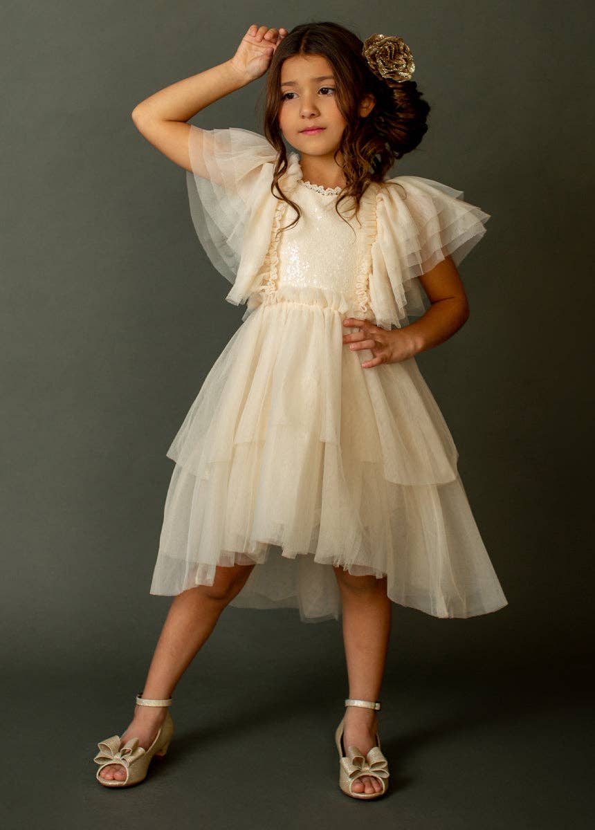 Ayla Petticoat Dress in Vanilla