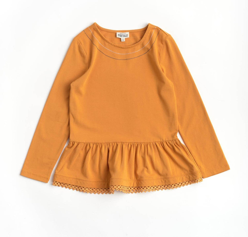 Stay Golden Peplum Top