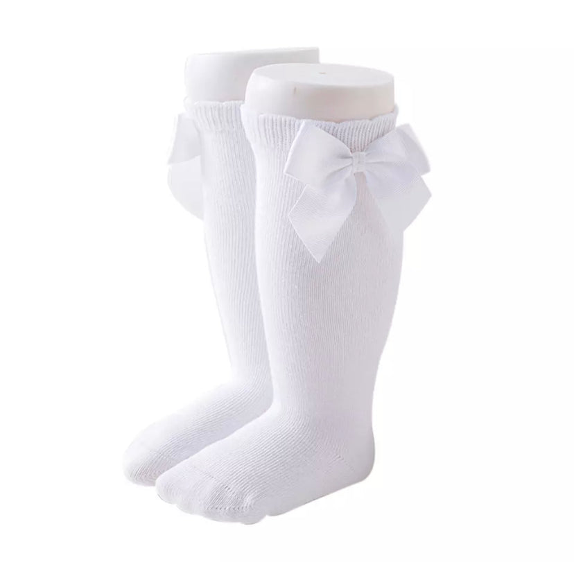 Big Bow Theory Socks (white)