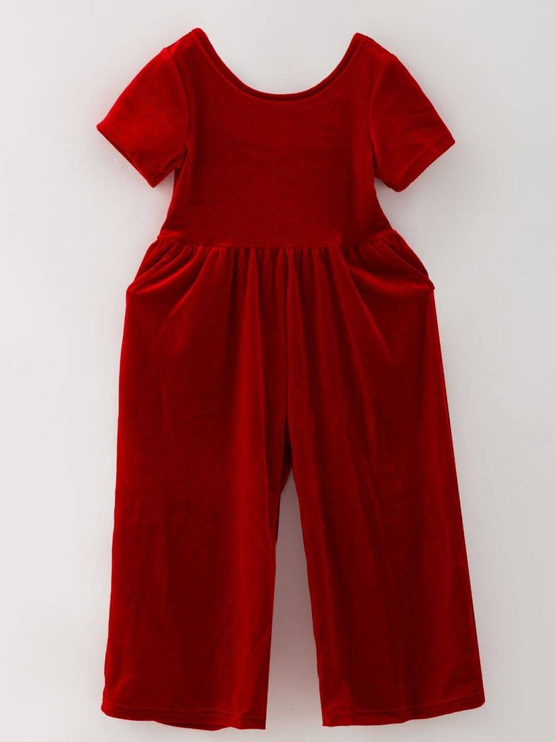 Velvet if you Please Jumpsuit (red- size 12 only)