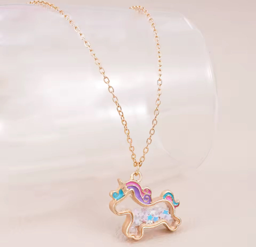 LRW Spring/summer accessory edit (unicorn shaker necklace)