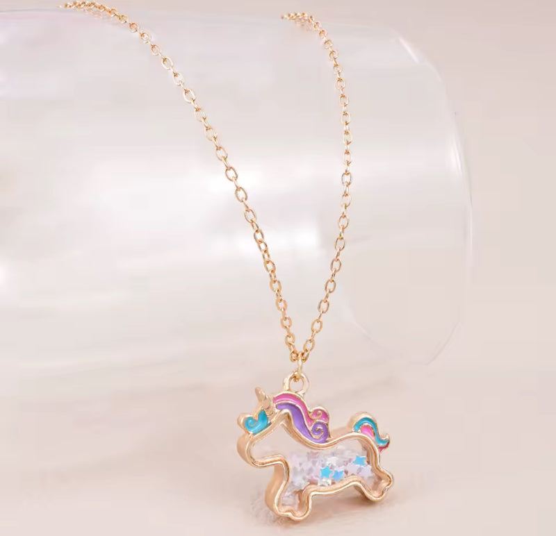 LRW Spring/summer accessory edit (unicorn shaker necklace)