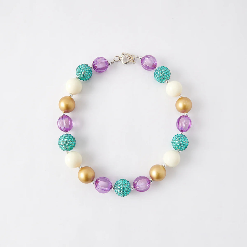The LRW Accessory Edit (lavender, aqua, ivory, gold necklace)