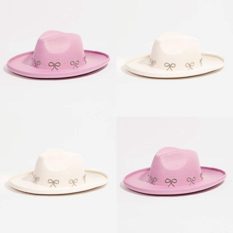 Rhinestone Ribbon Hat