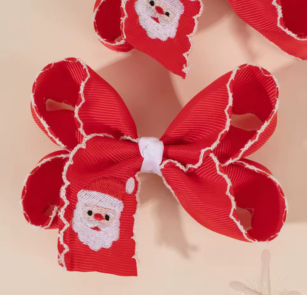 The Holidaze Clips (Red Embroidered Santa)