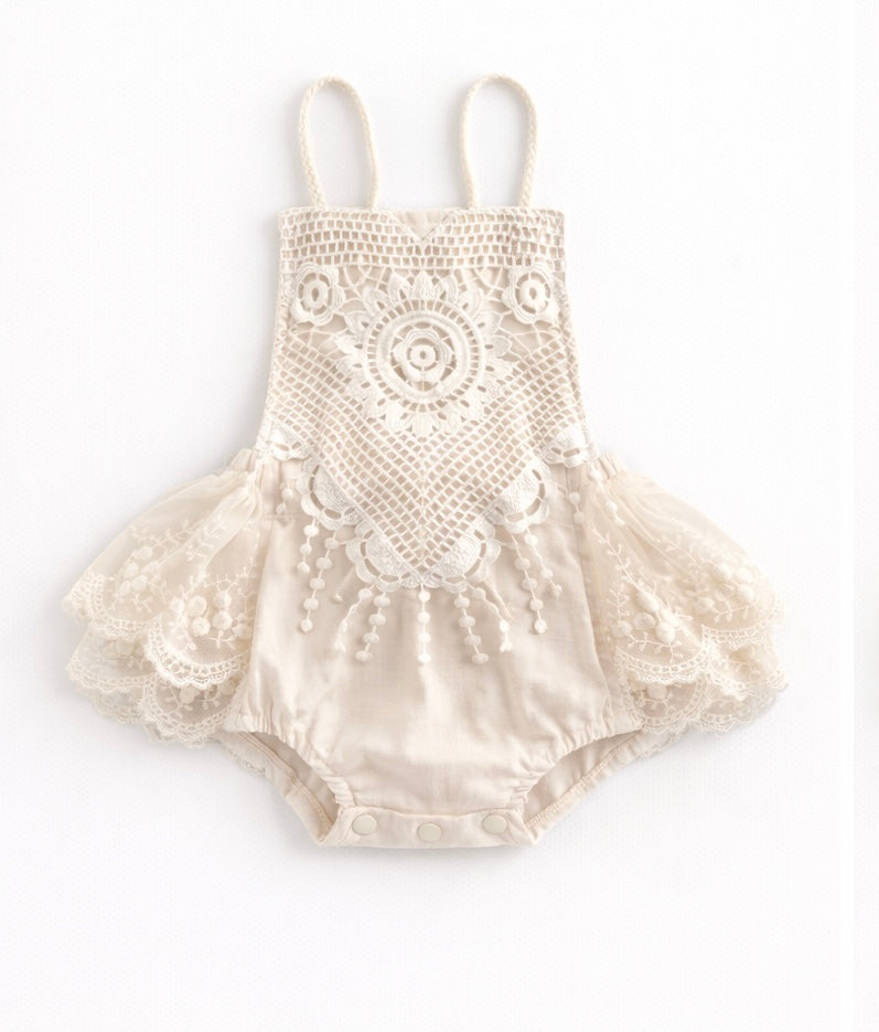 Baby Boho Bunny (Crochet Garden Romper)
