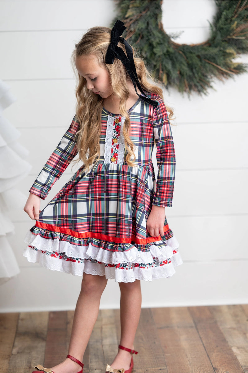 Merry Little Christmas Dress (2T-12Y)