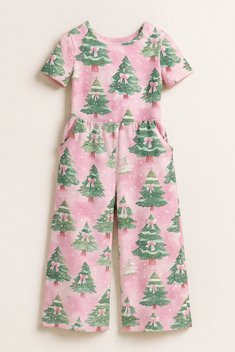 Snow Falling on Cotton Candy Skies Jumpsuit (2T-9Y)