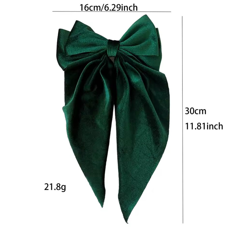 Happy Holidays Bow (large Velvet)