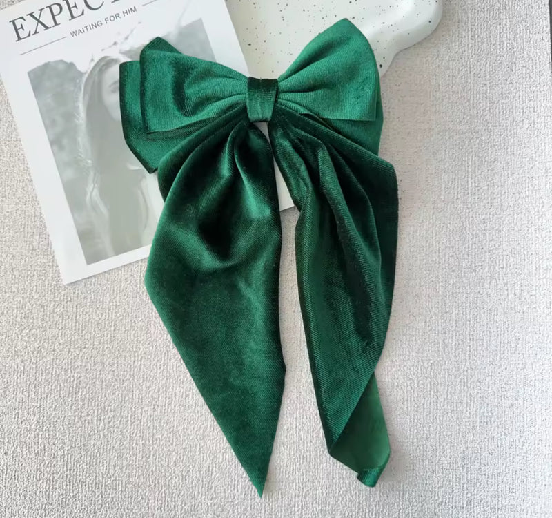 Happy Holidays Bow (large Velvet)