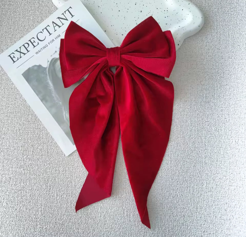 Happy Holidays Bow (large Velvet)
