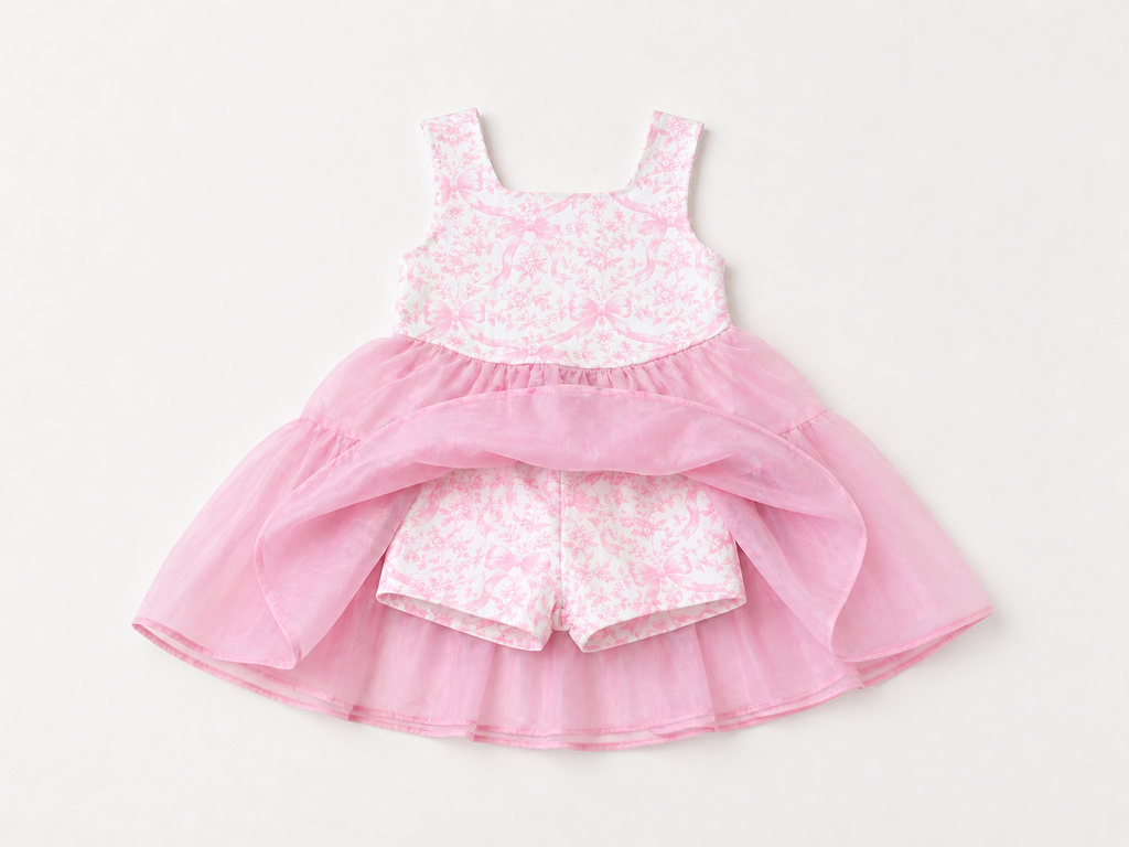 Tiny Twirl Society (coquette pink/built in shorts)