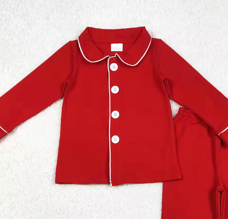 Holiday Pajama Pre-Sale (Classic Red with White Trim)