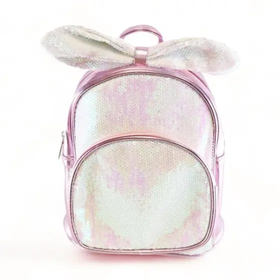 The LRW Accessory Edit (iridescent bunny mini backpack)