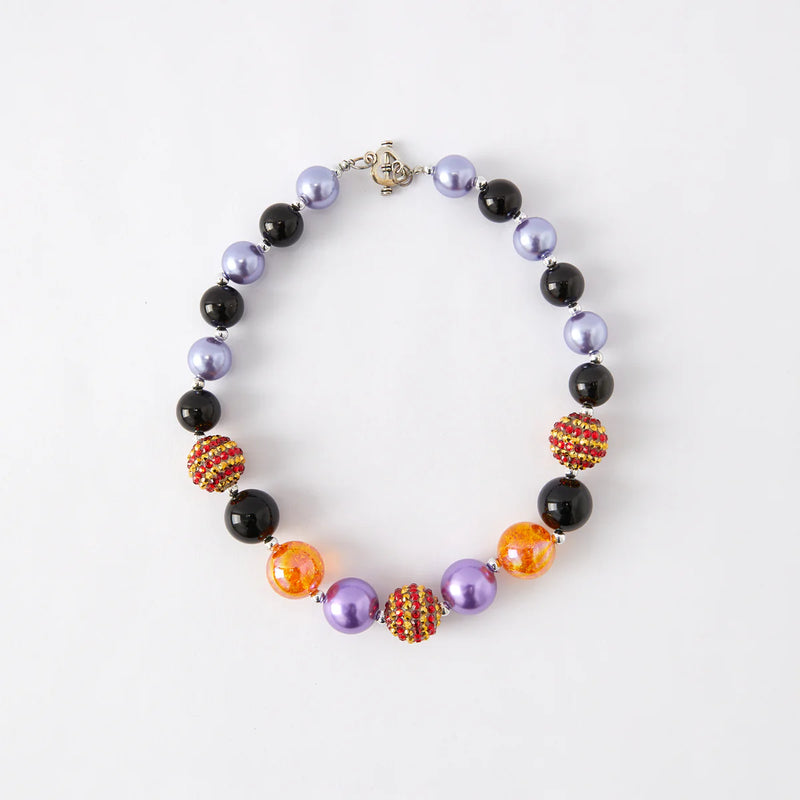 Accessorizing for Autumn Necklace (Orange/purple Halloween)