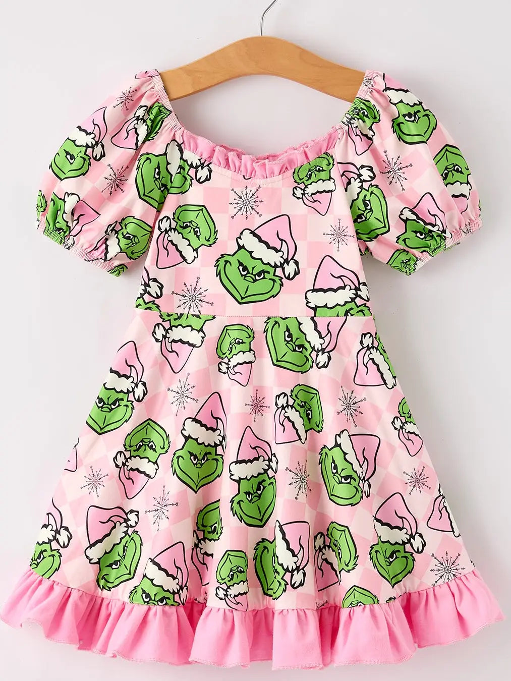 Bit of Christmas Twirl Dress Release (Pink Whoville Puffed Sleeves)
