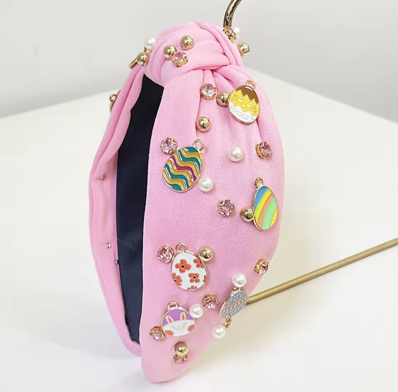 The LRW Spring Top Knot (pink Easter eggs)