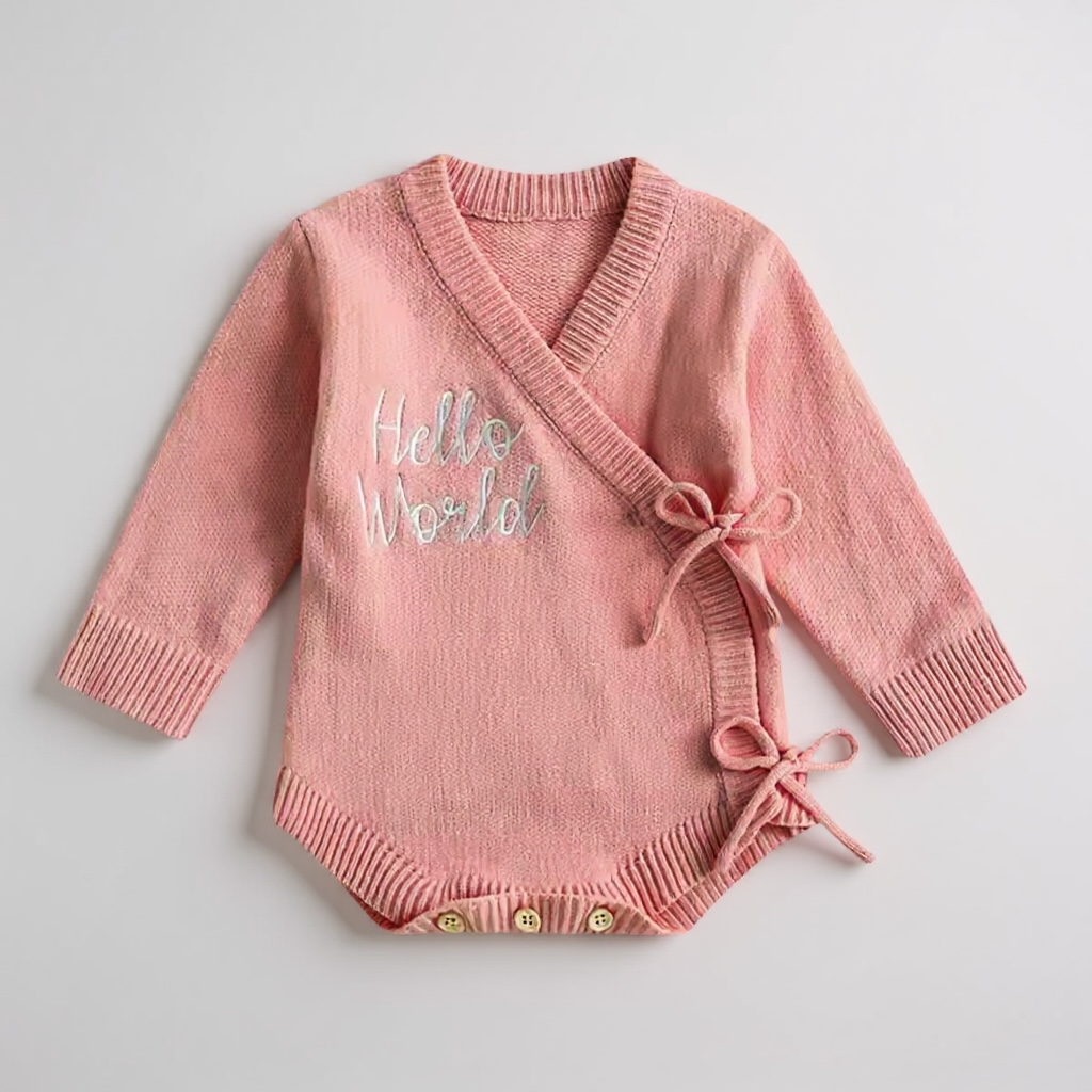 Hello World Onesie (pink)