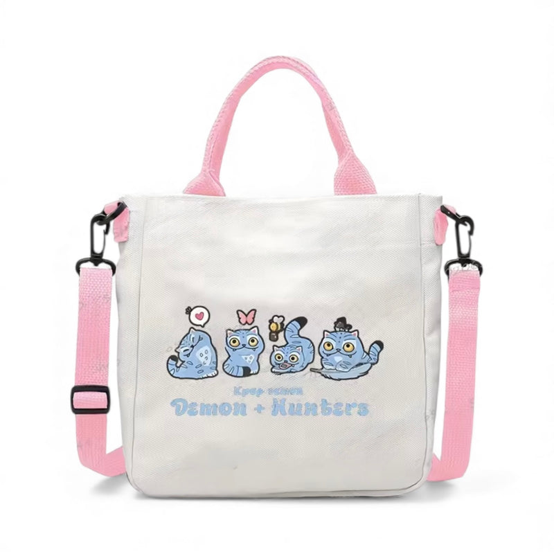 Derpy Tiger Canvas Messenger Bag