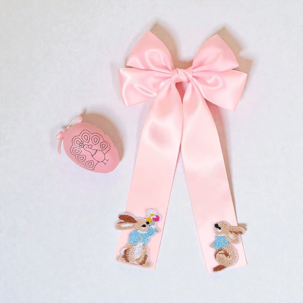 The LRW Hair Accessory Edit (pink satin bunny bow)