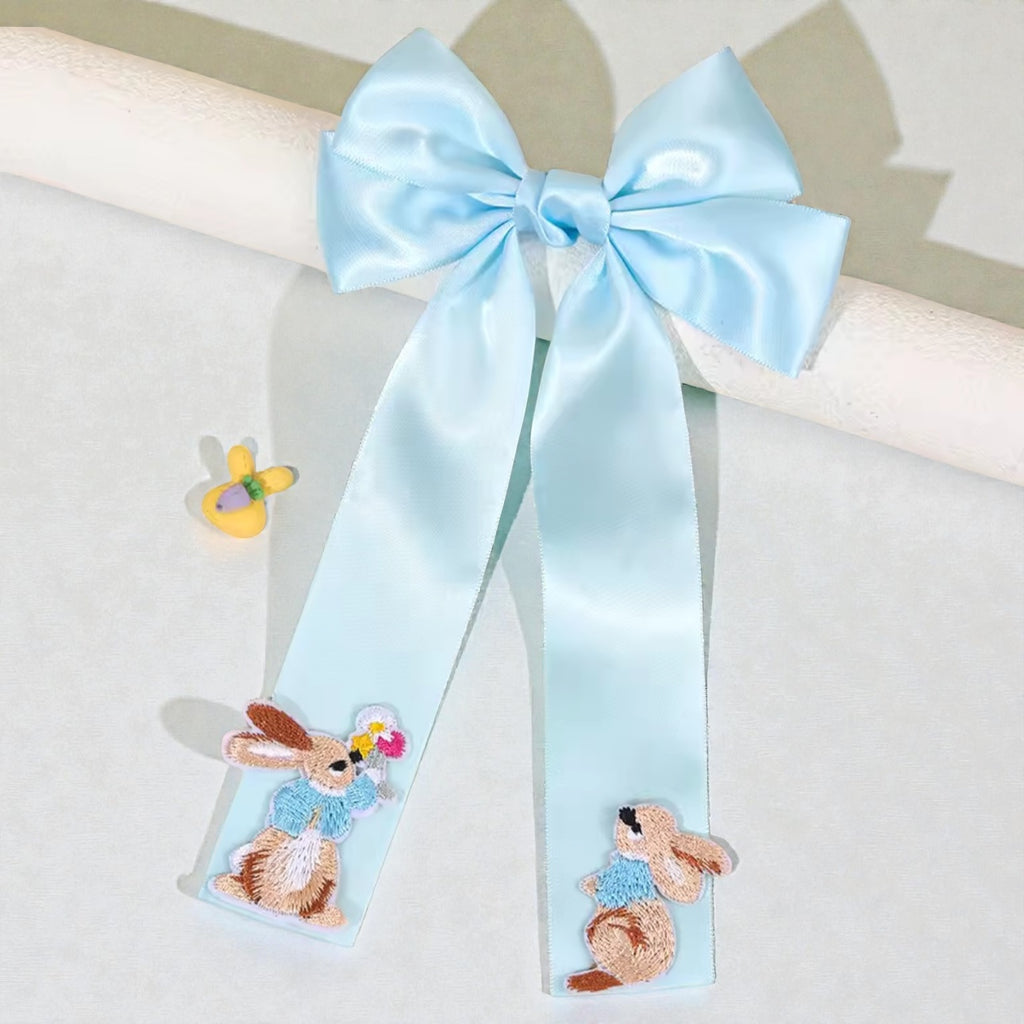 The LRW Hair Accessory Edit (blue satin bunny bow)