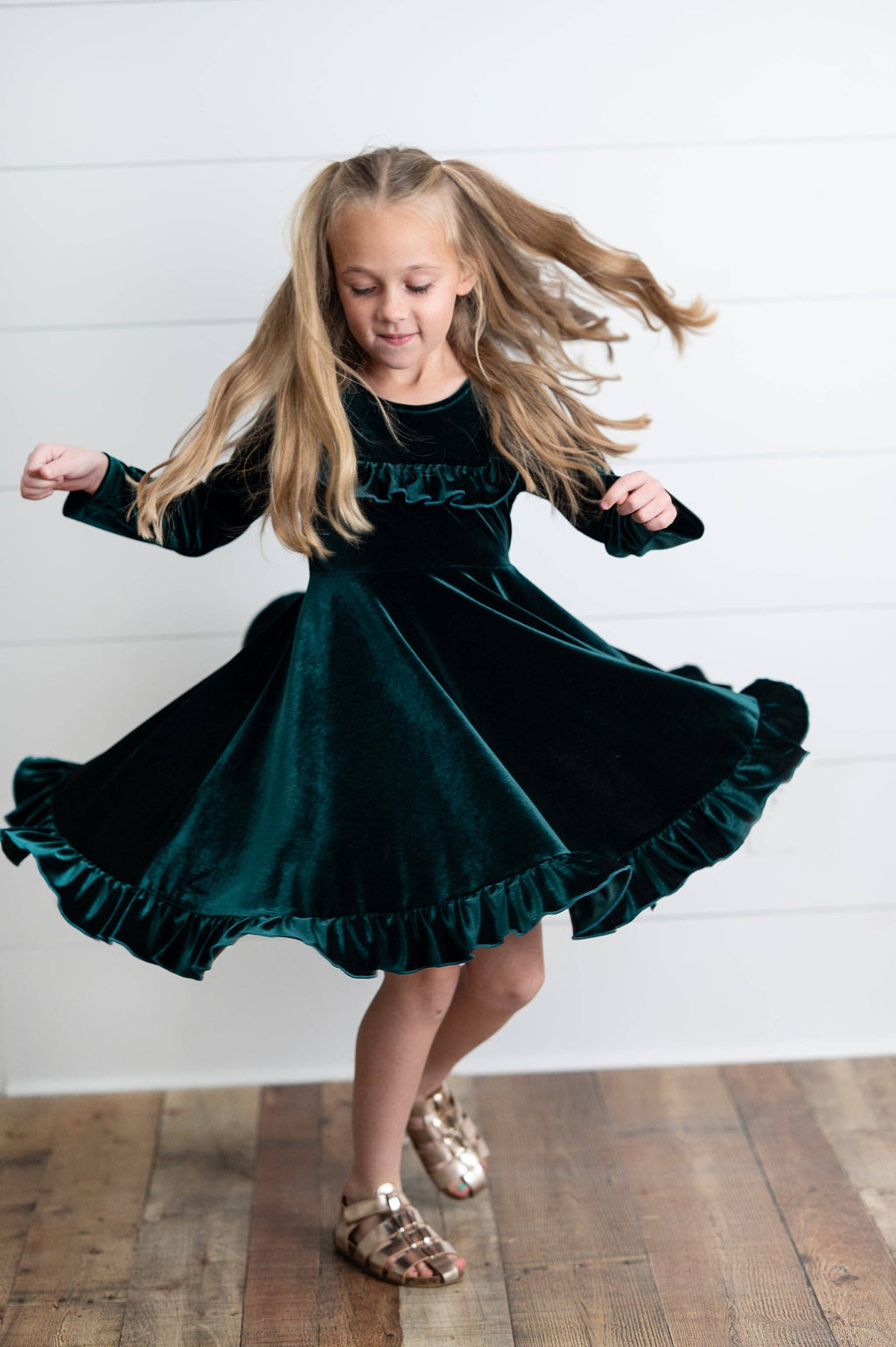 Rockin’ Around The Tree Twirl (Forest green)