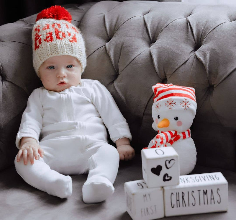Santa Baby Hand Knit Beanie Hat