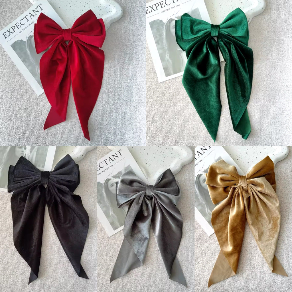 Happy Holidays Bow (large Velvet)