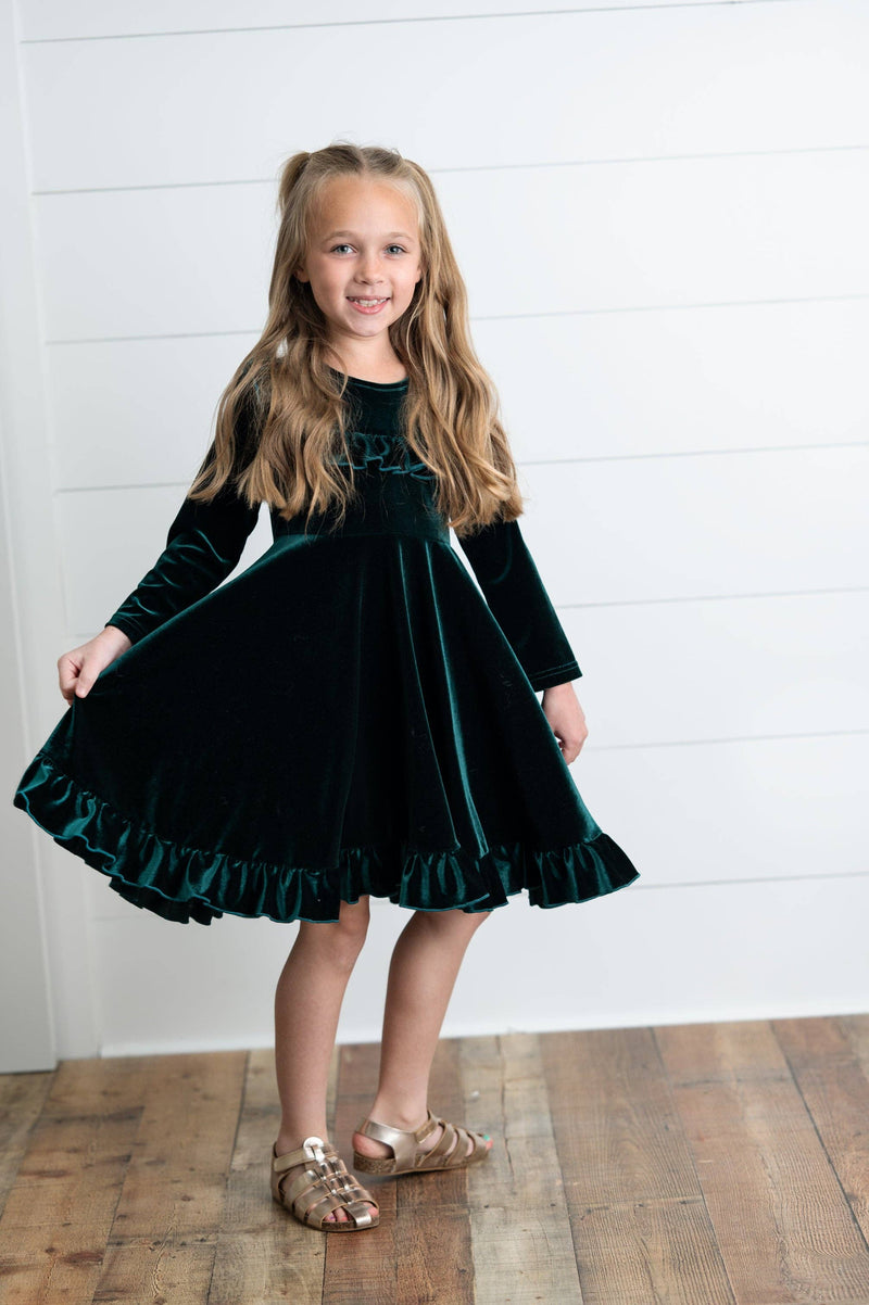 Rockin’ Around The Tree Twirl (Forest green)