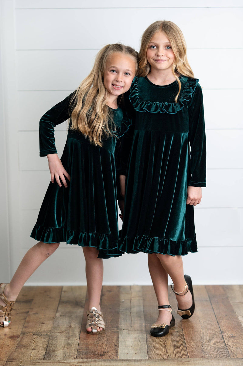 Rockin’ Around The Tree Twirl (Forest green)