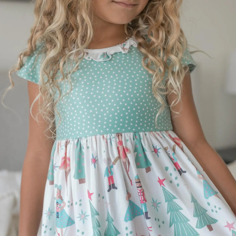 Christmas in July Presale Loungewear Release (seafoam floor length Nutcracker & Sugarplum Fairy)