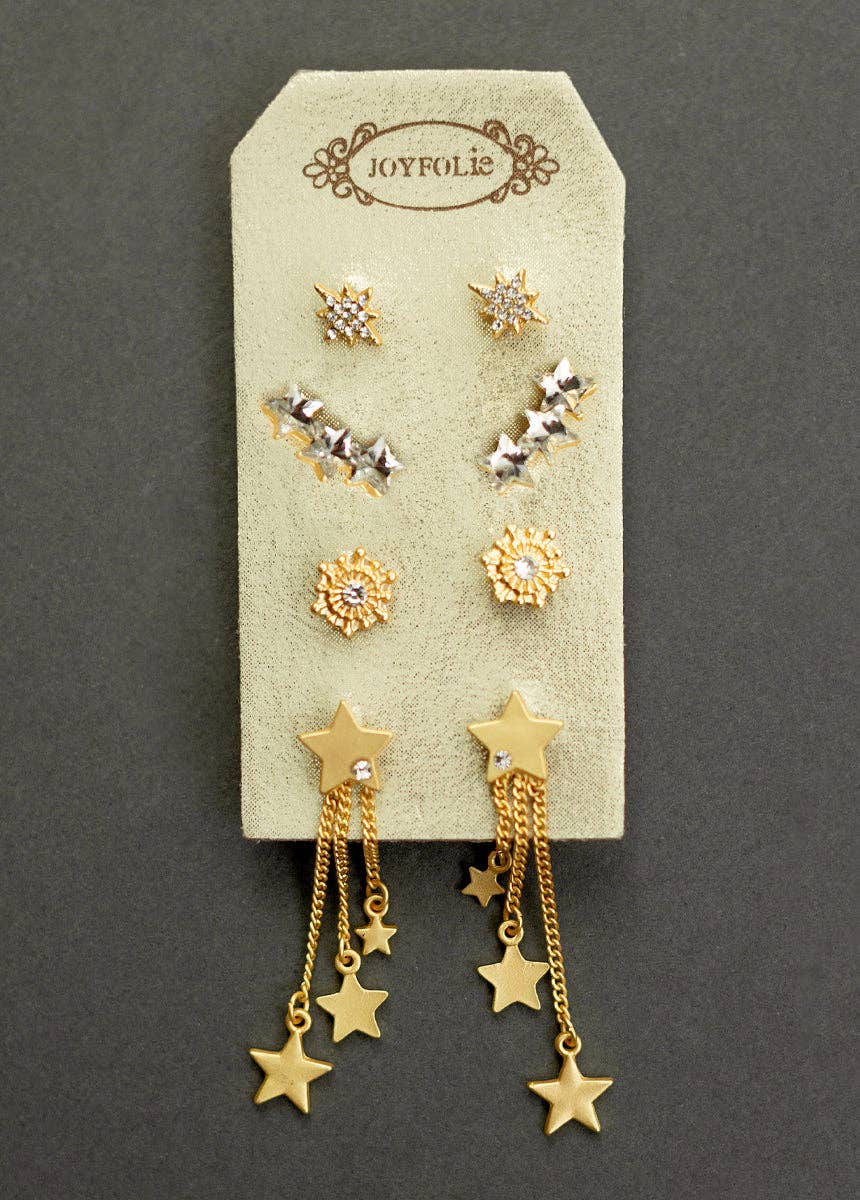 The Cosmos Stud Set in Matte Gold
