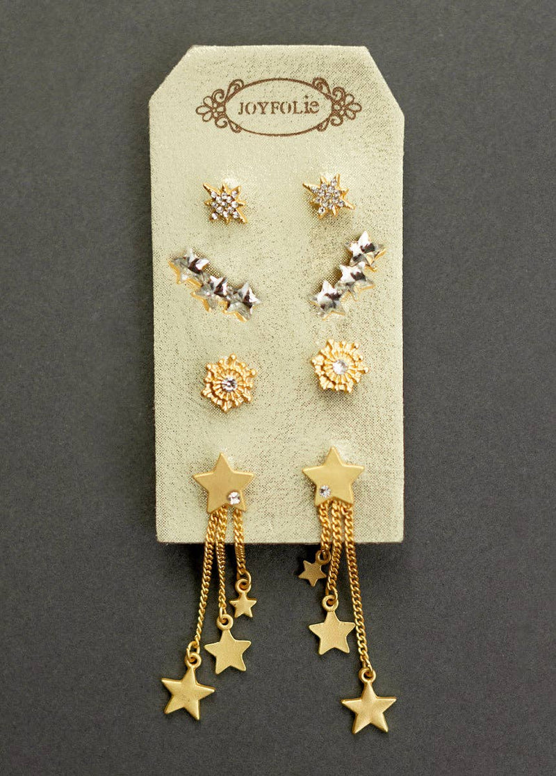 The Cosmos Stud Set in Matte Gold