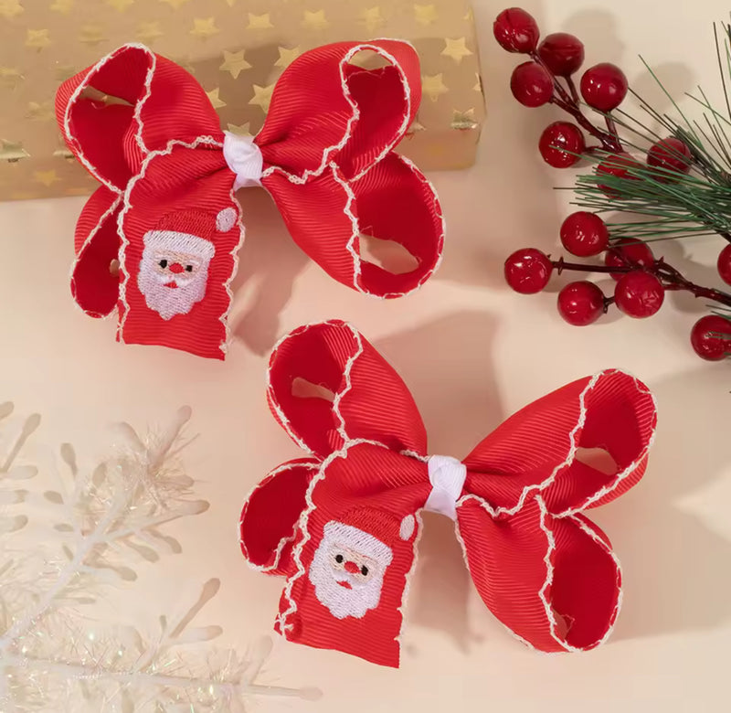 The Holidaze Clips (Red Embroidered Santa)