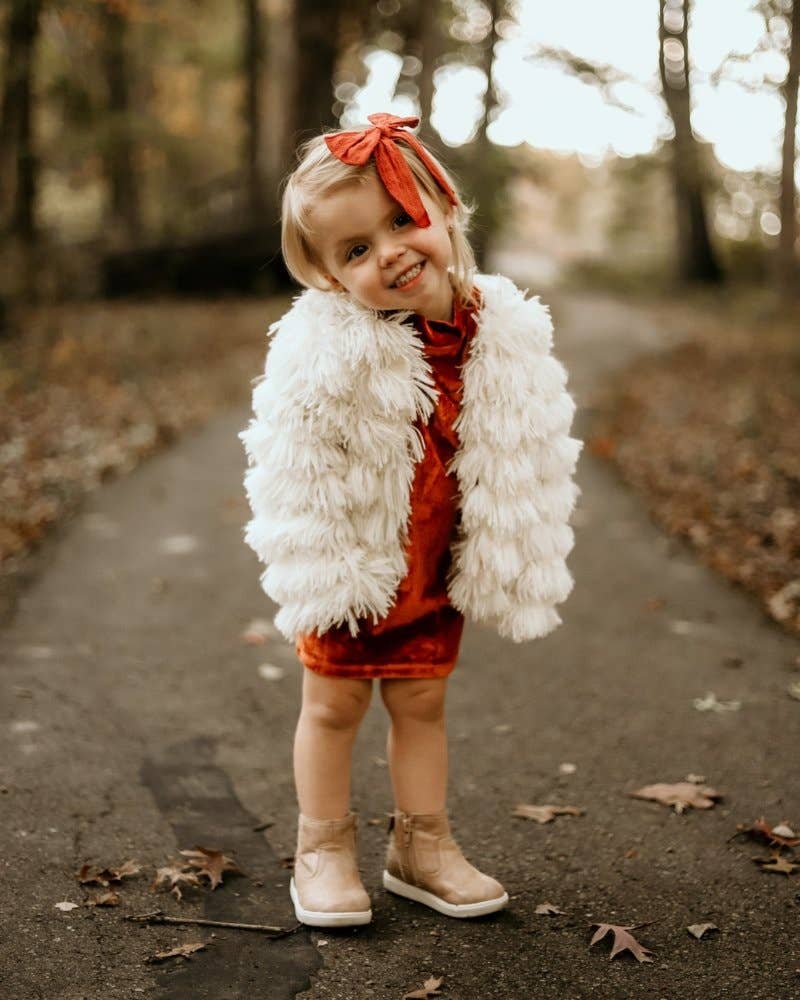 Snow Bunny Faux Shag Layered Jacket - Mama & Me