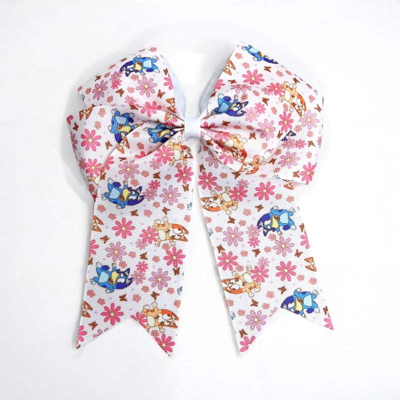 A Bluey Coquette Bow (pink and white floral)