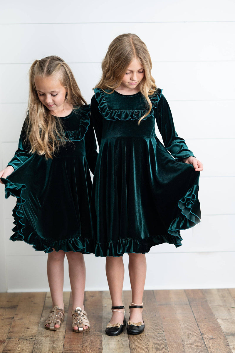 Rockin’ Around The Tree Twirl (Forest green)
