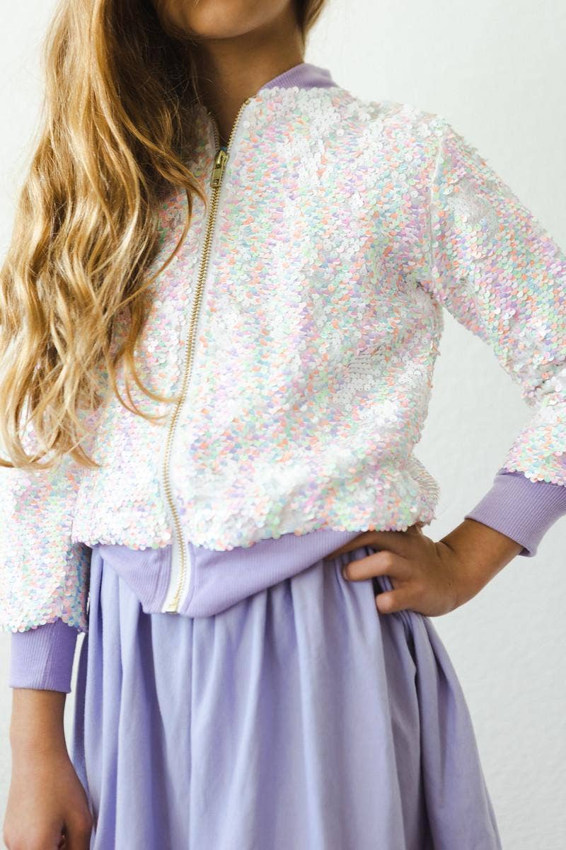Twinkle and Zip Sequin Jacket (unicorn)