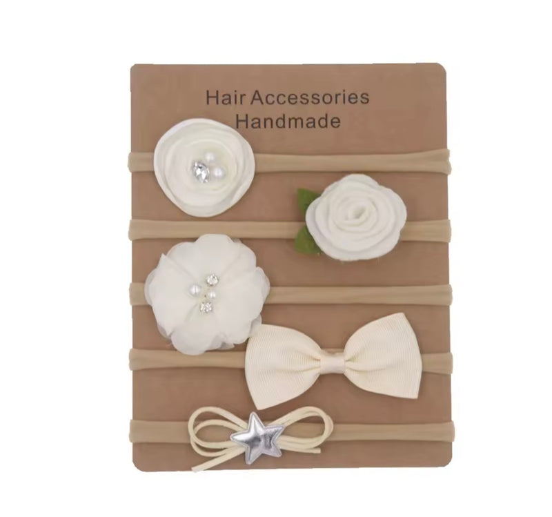 Finishing Touches: A Beautiful Set of Baby Bows (Whites)