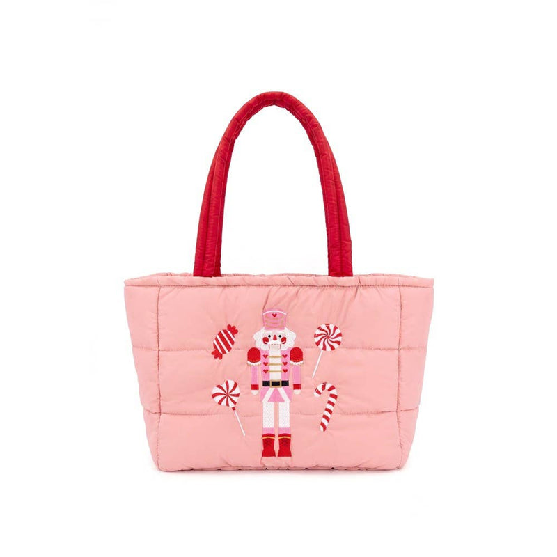 A Night at the Nutcracker Embroidered Puffer Tote Bag