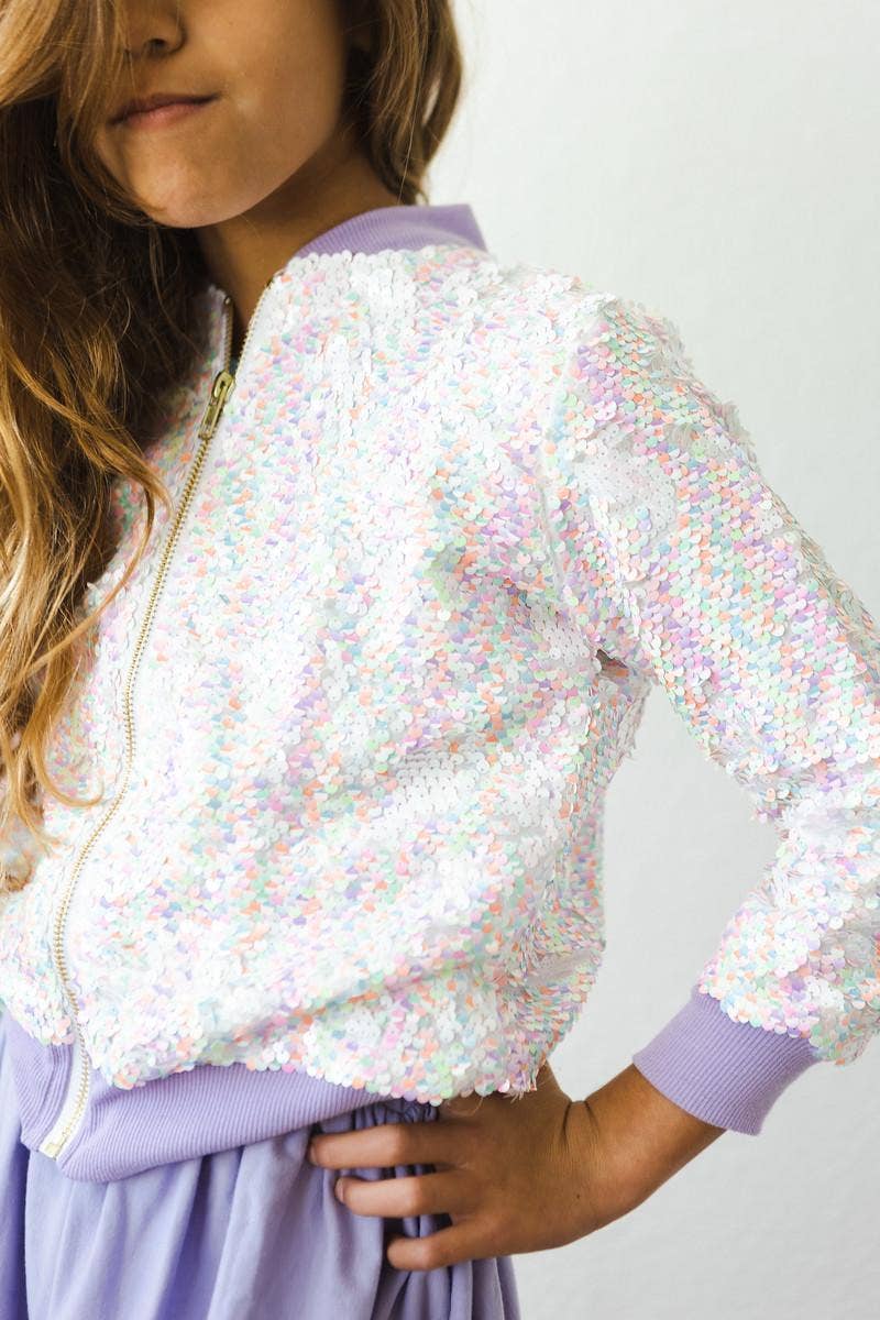 Twinkle and Zip Sequin Jacket (unicorn)