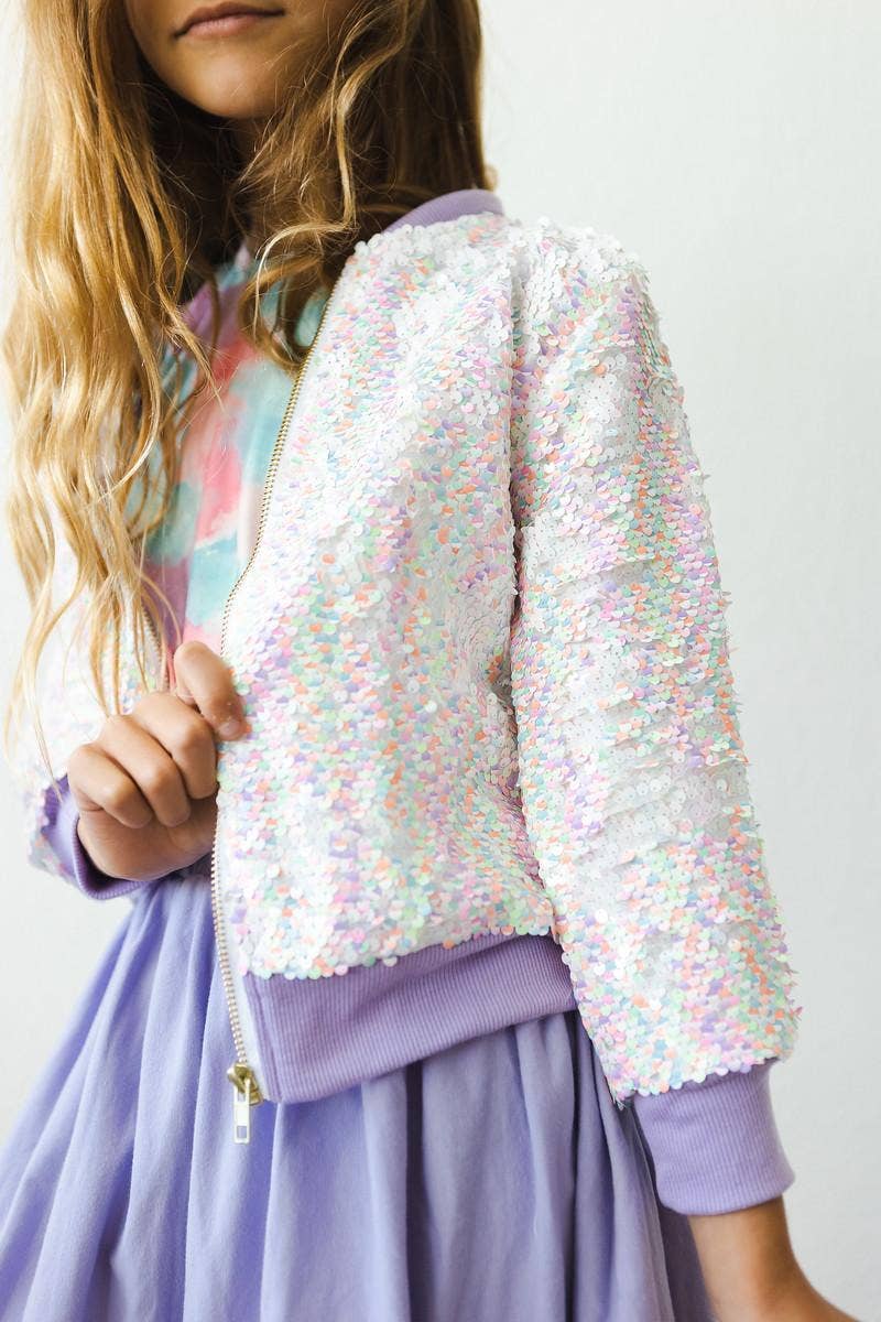 Twinkle and Zip Sequin Jacket (unicorn)