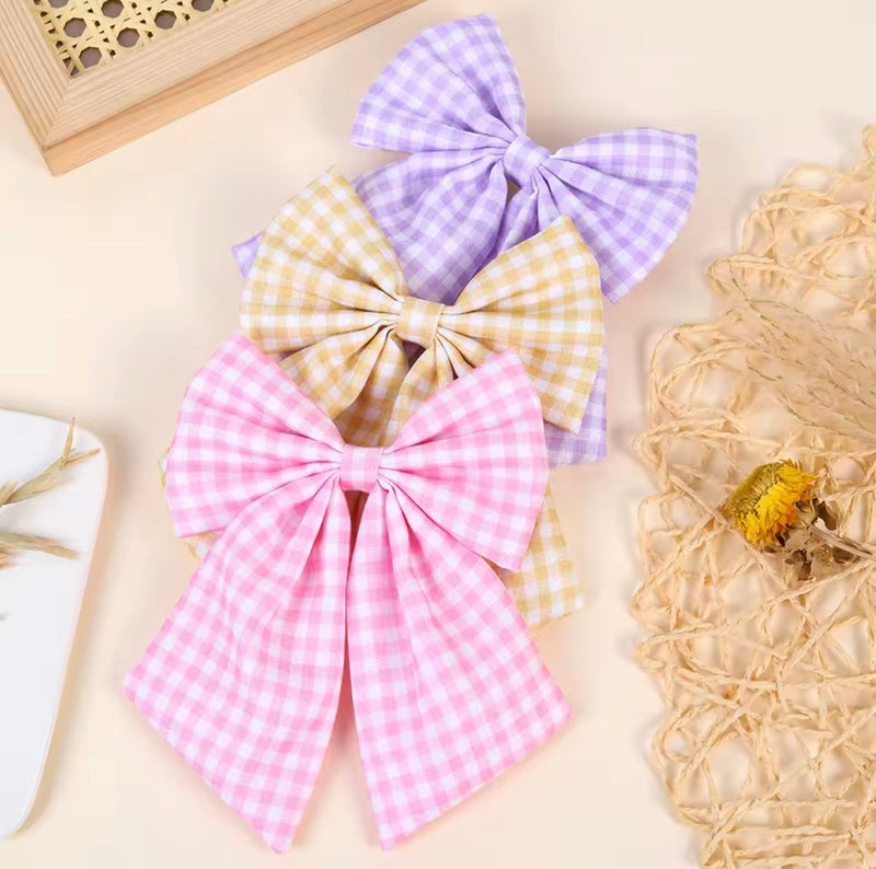 The LRW Hair Accessory Edit (lavender gingham bow)