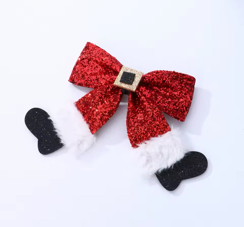 Happy Holidays Hair Clip (Santa)