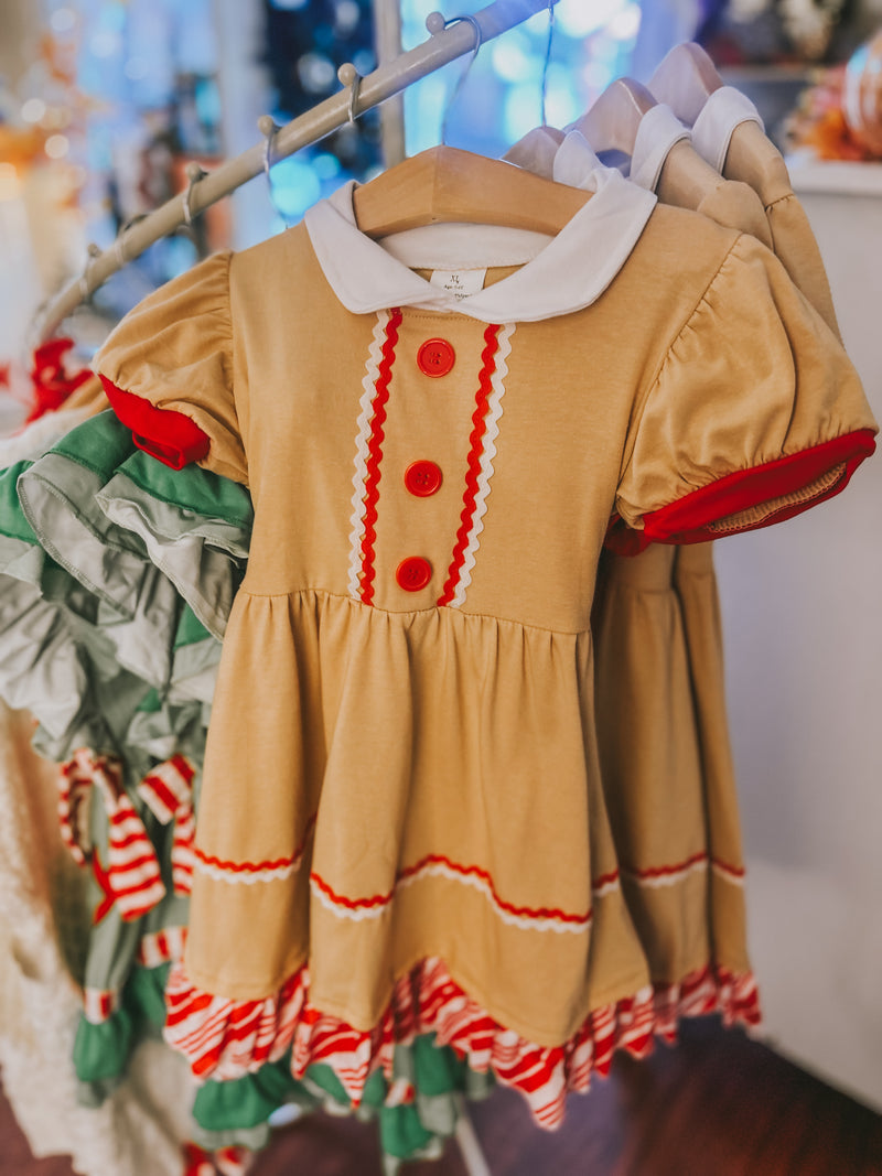 Gingerbread Baby Dress (5T-12Y)