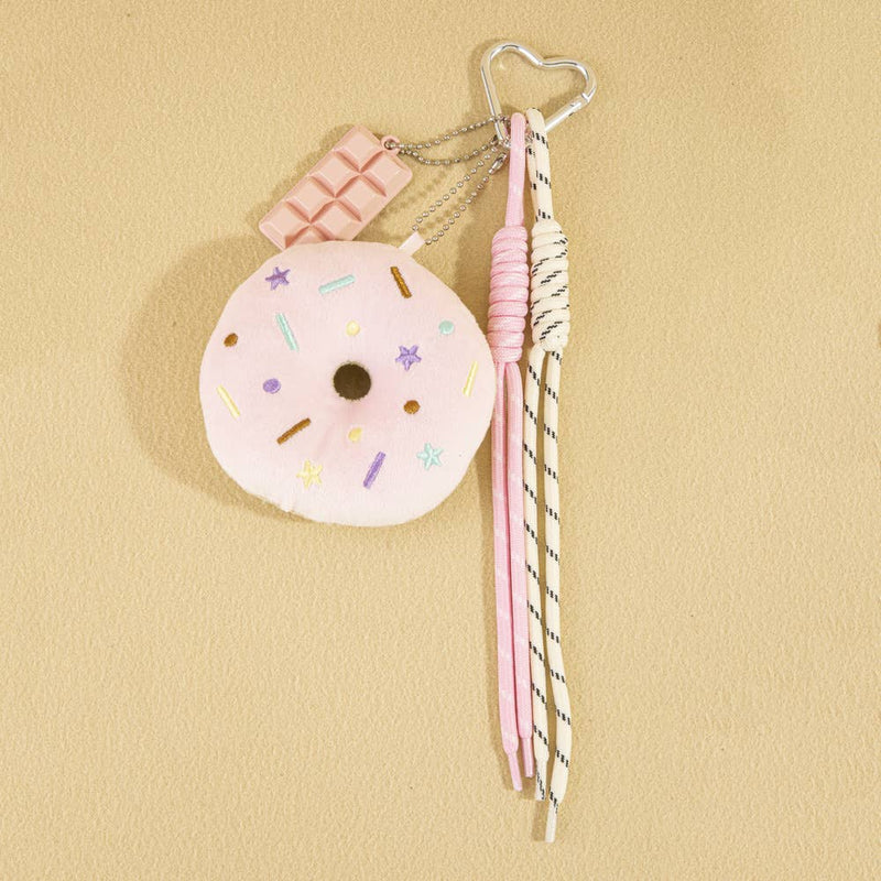 Life is Sweet Donut Bag Charm (pink)