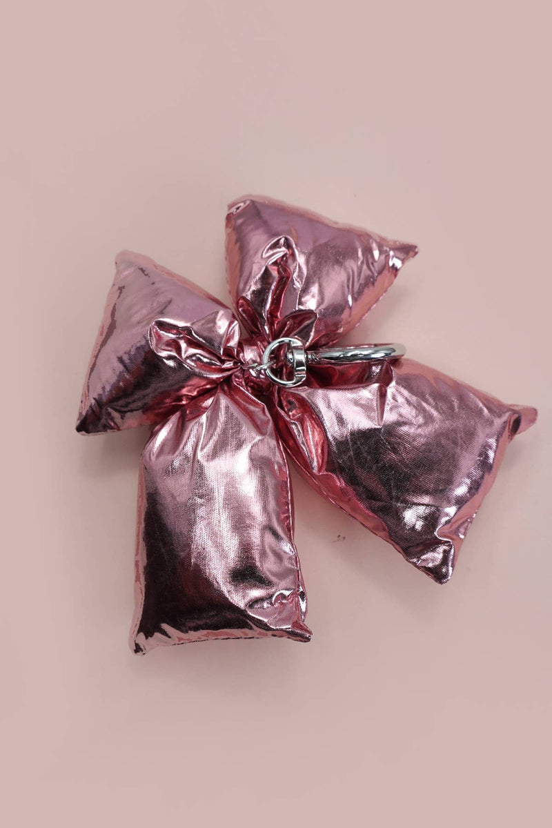 Little Bunny Bag Charm: Gold Puff Bow
