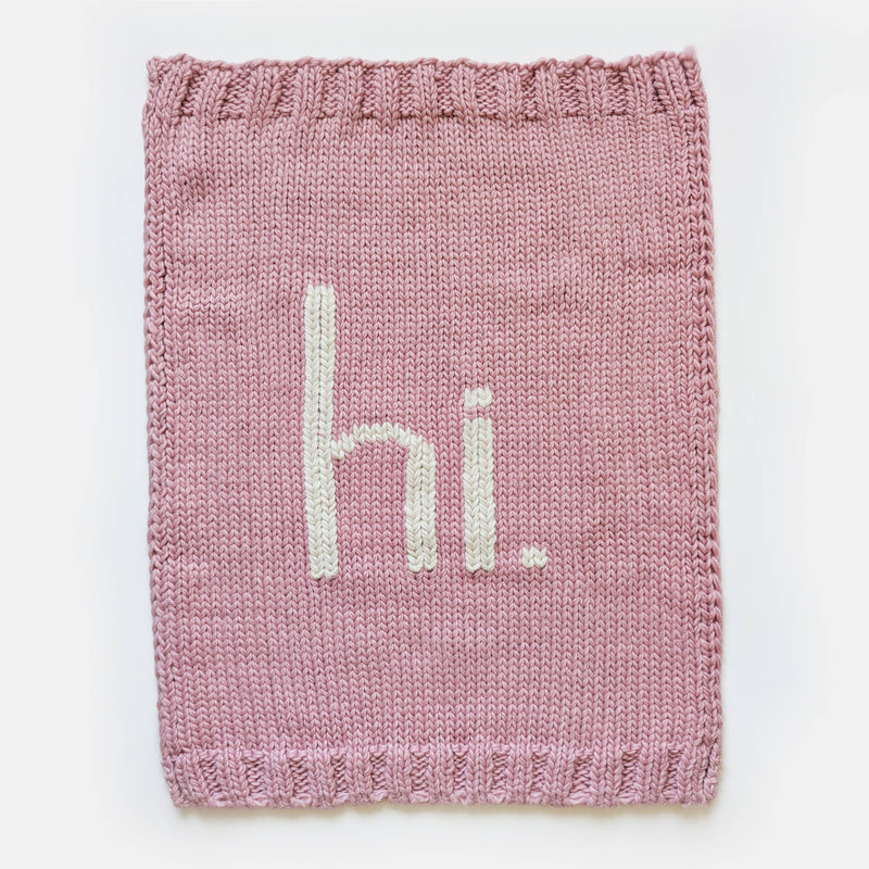 Hello, It’s Me Hand Knit Blanket (Rosy Pink)