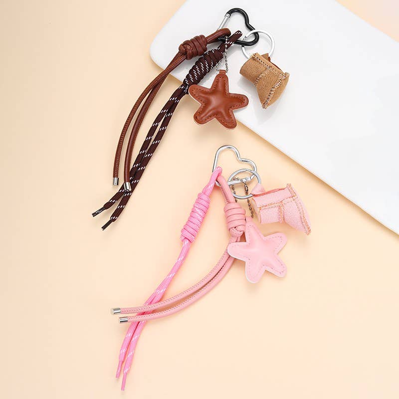 Little Bunny Bag Charms: Pink Shearling Boot